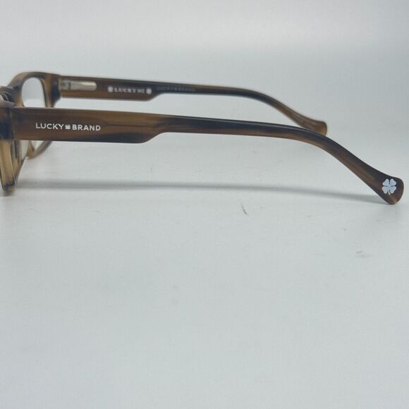 LUCKY BRAND Eyeglasses Frame D804 46-15-125 Matte Brown Horn Full Rim H16478 - Picture 2 of 7